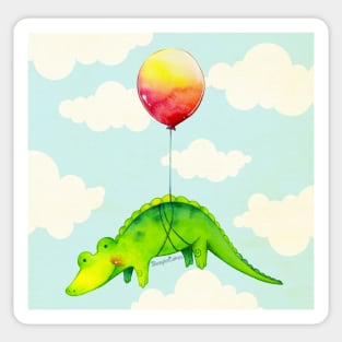 Alligator & Red Balloon Sticker